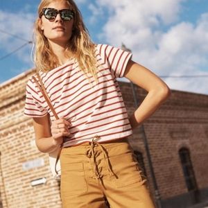 Madewell Lace-up Wide-leg Crop Pants Size 00